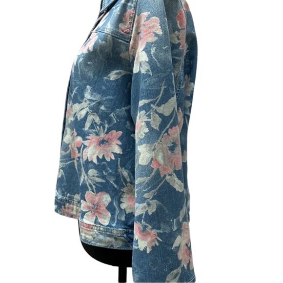 ALFRED DUNNER Shenandoah Valley Long Sleeve I Denim Floral Jacket PM - Picture 4 of 15